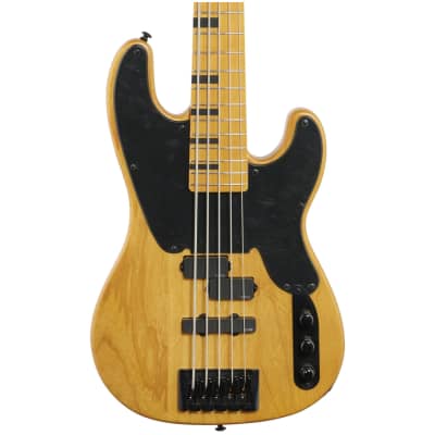 Schecter Model-T Session 5 Electric Bass, Natural Satin image 1