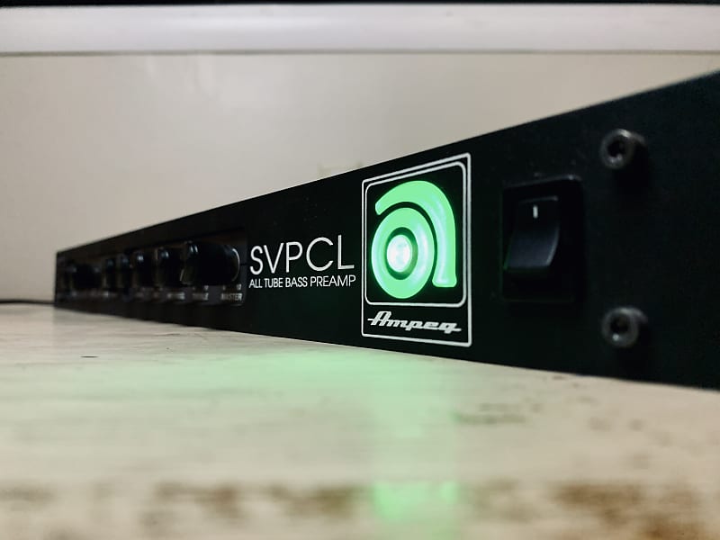 Ampeg SVPCL All Tube Bass Preamp 1U Rackmount Black w/ Green Reverb