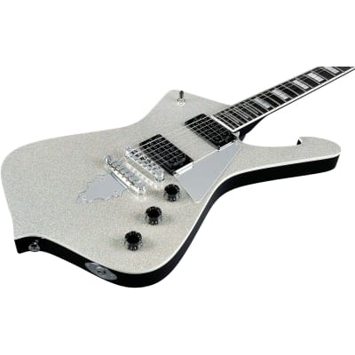 Ibanez Paul Stanley Signature PS60-SSL Iceman 6-String Solid Body Electric Guitar with Purpleheart Fretboard, Right-Handed, Silver Sparkle image 6