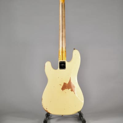 Fender Custom Shop 58 Precision Bass Heavy Relic Maple Neck 2022 - Vintage White image 6