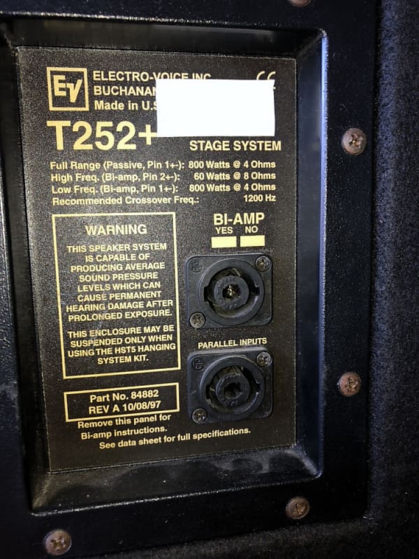 Electro voice T252+ B Reverb