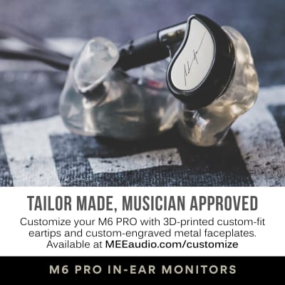 Mee Audio M6 PRO 2nd Generation Musicians’ in-Ear Monitors Wired + Wireless Combo Pack Clear image 10