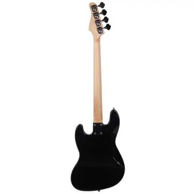 Glarry Black GJazz Single Coil Jazz Pickups Bass Electric Guitar w/ Gig Bag image 4