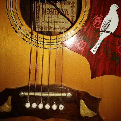 Cool Rare Vintage Montaya Dove Guitar 1970s image 6