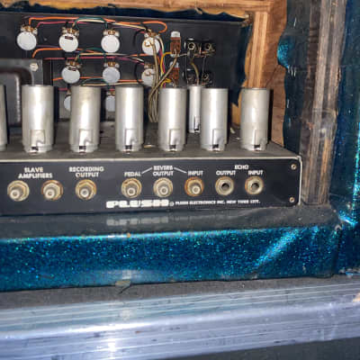 Serviced Plush Congress IV Blue Sparkle Vintage Tube Amplifier image 9