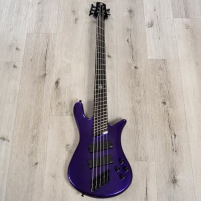 Mint Spector NS Dimension 5 HP Multi-Scale 5-String Bass, Ebony Fretboard, EMG 45DC, Plum Crazy Gloss image 3