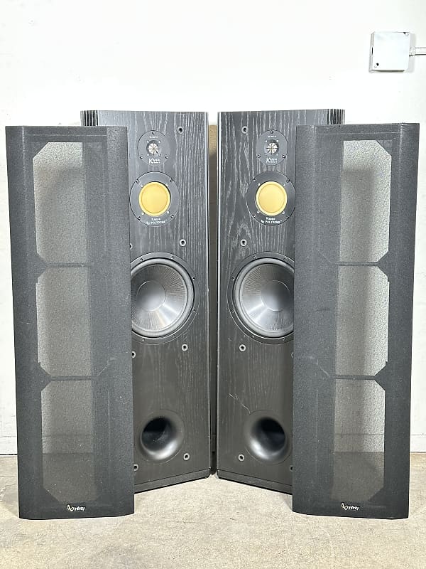 Pair of Vintage Infinity Kappa 7.1 Floor Standing Tower Speakers - Black  			
