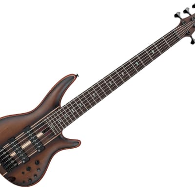Used Ibanez SR1356BDUF SR Premium 6-String Bass - Dual Mocha Burst Flat image 1