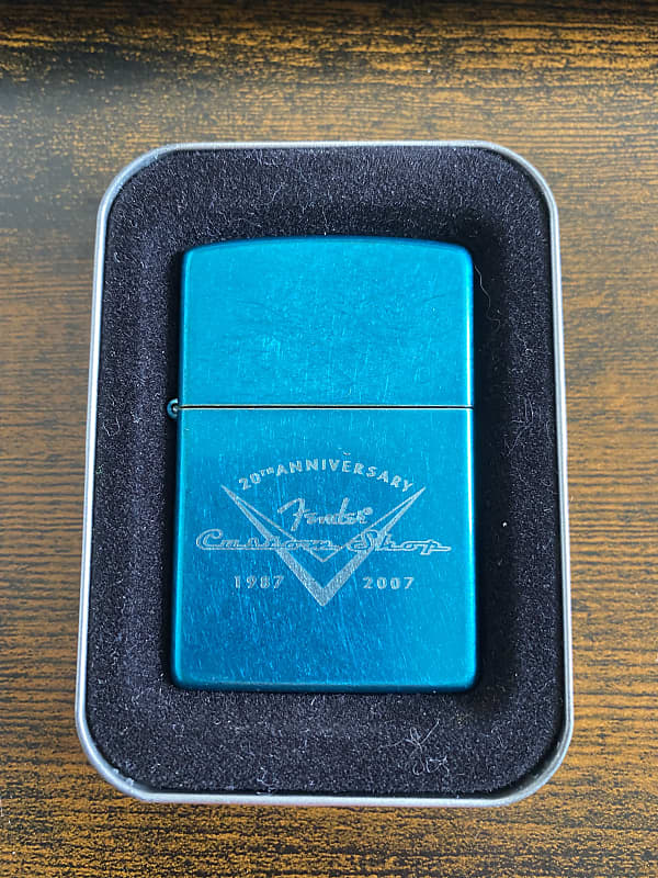 Fender Zippo Lighter 2007 Blue | Reverb