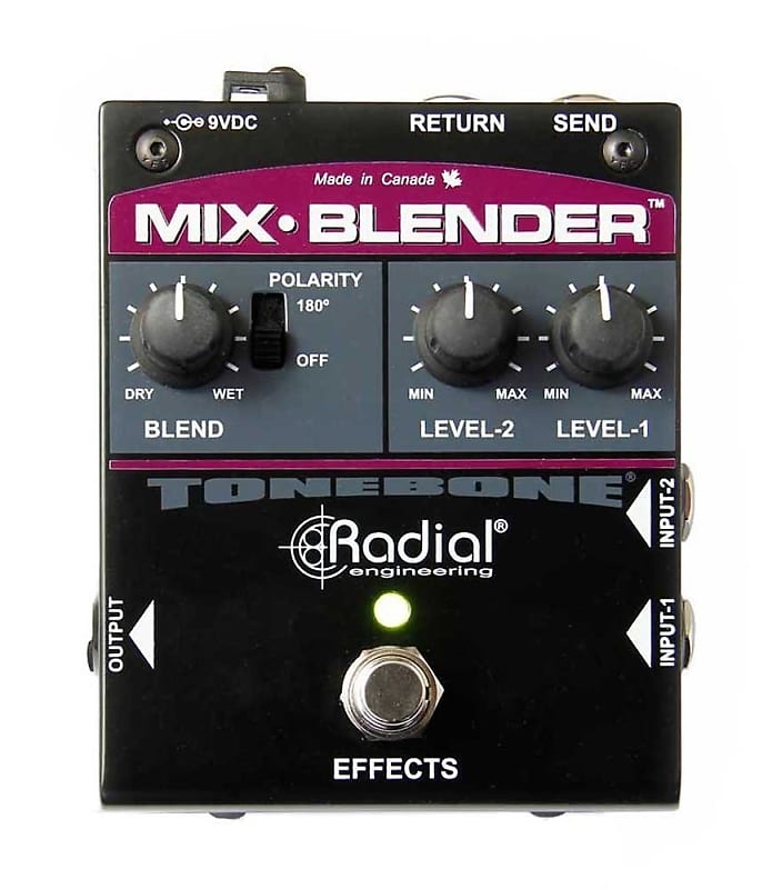 Radial Engineering Mix-Blender Dual Input Guitar Mixer with Insert Loop image 1
