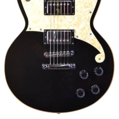 D'Angelico Premier Brighton DAPBRIBLFCS Double Cutaway Electric Guitar w/ Gig Bag 2022 Black Flake image 2