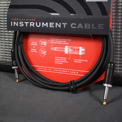 D'Addario PW-AMSG-10 American Stage 1/4" TS Straight Instrument Cable 10' image 2
