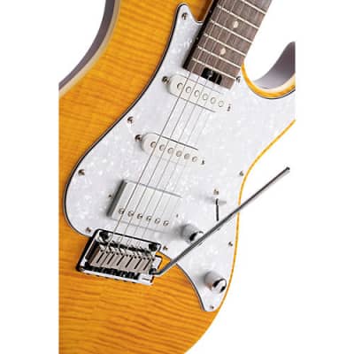 Cort G280 Select Flame Top Electric Guitar Amber image 5