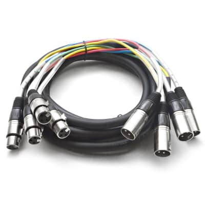 4 CHANNEL XLR SNAKE CABLE -15 Feet -Pro Audio Patch image 1