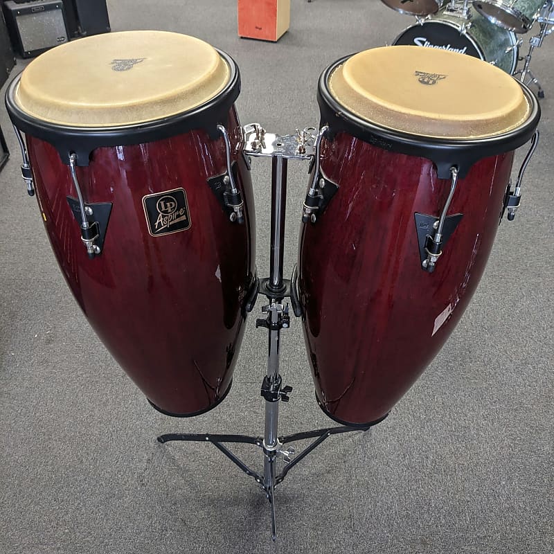 Used Latin Percussion LP ASPIRE CONGA PAIR + STAND Reverb