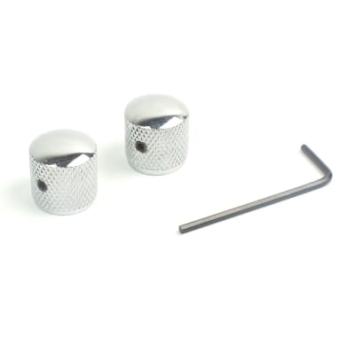 2x New-Version Dome Guitar Knobs For Tele or JB style ,Adjustable for 6mm Shaft ,Chrome