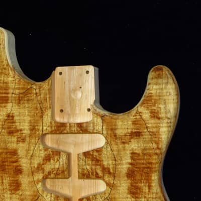 Spalted Maple Top /Aged Pine Strat body Standard Hardtail 3lbs 13oz #2987 image 4
