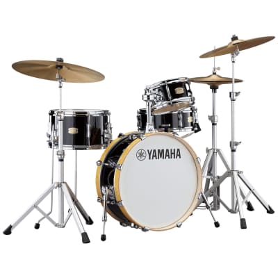 Yamaha Stage Custom Hip Drum Shell Kit, 4-Piece, Raven Black, with Hardware Pack