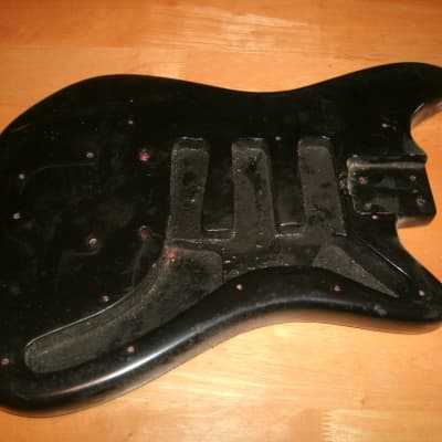 60's Vox V234 Hurricane V235 Spitfire REFINISHED black guitar body image 1
