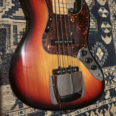 1979 MIJ Flame Maple Rodie Jazz Bass image 2