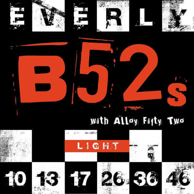 Everly B-52's Ultra Magnetic Alloy Electric Guitar Strings, Light Top Heavy Bottom (10-52) image 1