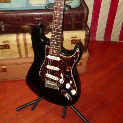 1993 Fender Strat Plus Black w Hard Case image 3
