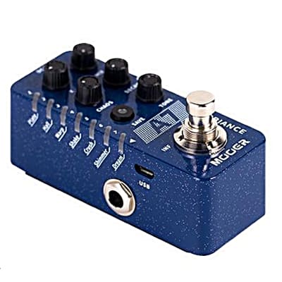 Mooer A7 Ambient Reverb New Micro Series Guitar Effects Pedal  Blue image 4