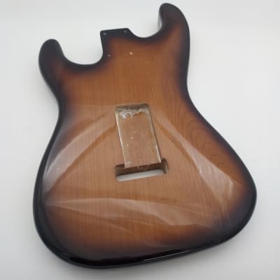 3lbs 10oz BloomDoom Nitro Lacquer Aged Relic Chocolate Sunburst S-Style Vintage Custom Guitar Body image 7
