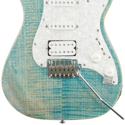 Michael Kelly 1963 Electric Guitar, Ebony Fingerboard, Blue Jean Wash image 3