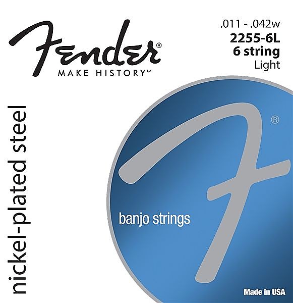 Fender Banjo Strings, NPS, 2255-6L 6-String, Gauges .011-.042 (6) 2016 image 1