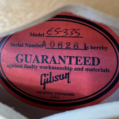 Gibson Memphis '59 ES-335 Birdseye VOS 2013 - Vintage Natural image 12