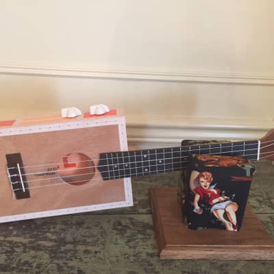 Taconic Cigar Box Guitar Concert Ukulele - Catch 22 Toro - Acoustic/Electric - PreAmp - Video image 3