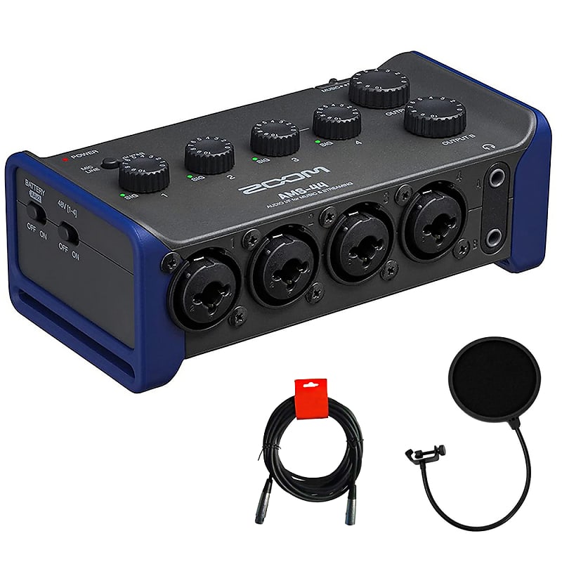 Zoom AMS-44 4x4 USB-C Audio Interface for Music and Streaming