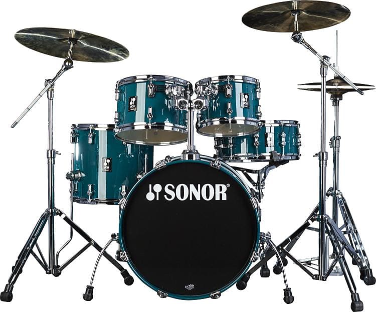 Sonor AQ1 Studio 5-piece Shell Pack with Hardware - Caribbean Blue image 1