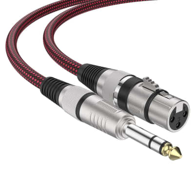 STEREO 6.35mm 1/4 Male Jack Plug to 3 Pin XLR Female Socket Amp