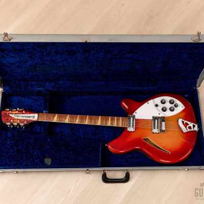 1967 Rickenbacker 360/12 Vintage Semi-Hollow 12 String Guitar Fireglo w/ Toaster Pickups, Case image 17