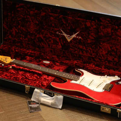 Immagine Unplayed! 2021 Fender Limited Edition Custom Shop GC Double-Bound Strat Journeyman Relic Candy Apple Red + COA OHSC - 22