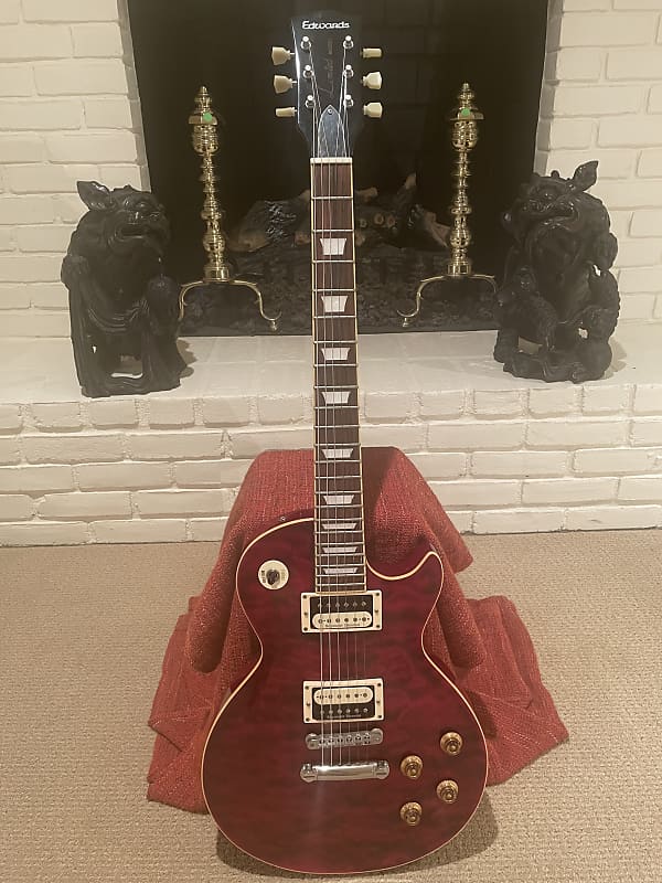 Edwards E-LP-125 SD/QM Limited Model Japan 2013 - Black Cherry Quilted Top - With Seymour Duncan Humbuckers image 1