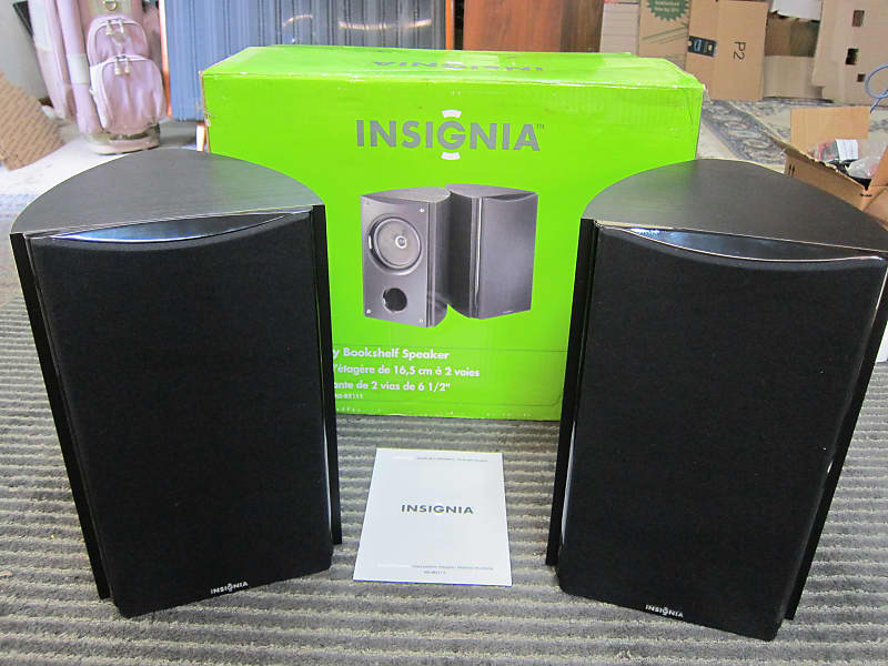 PR NEW Insignia NS-B2111 6.5 Coaxial Stereo/Home Theater Speakers, Box,  Manual, Superb Design/Sound 2006 Black