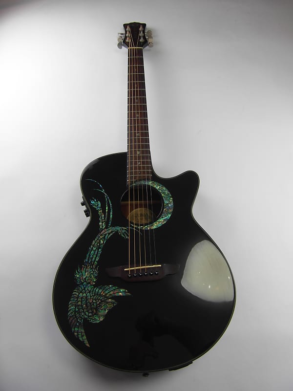 Luna Fauna Phoenix Folk Acoustic-Electric Guitar 2010 - schwarz