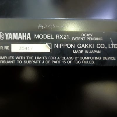 Yamaha RX21 Digital Rhythm Programmer 80s Black image 4