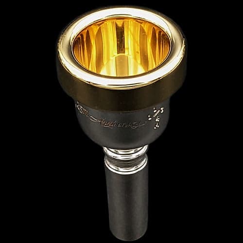 Greg Black 1 1/4G Medium with Gold Rim/Cup Trombone Mouthpiece