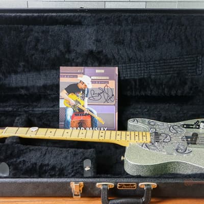 Fender Brad Paisley Road Worn Telecaster - Silver Sparkle Autographed & Played by Brad Paisley image 14