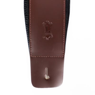 Levy's DM1PD-DBR 3" Padded Garment Leather Guitar Strap in Dark Brown image 3