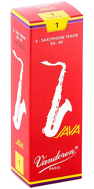 Vandoren SR271R Java Red Series Tenor Saxophone Reeds - Strength 1 (Box of 5) image 1