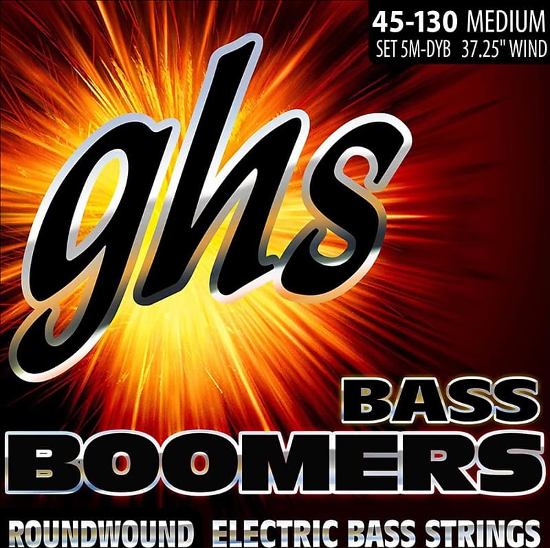 GHS Bass Boomers Medium 5-String Bass Strings (45- image 1
