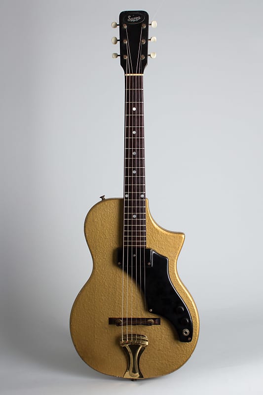 Supro  Model 3033S Special Solid Body Electric Guitar (1960), ser. #T26612, gig bag case. image 1