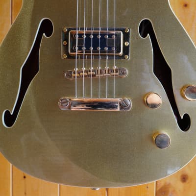 Carparelli Electric Guitar - Classico SH2 [Semi-Hollow] - Sparkle Gold (Custom Setup) image 8