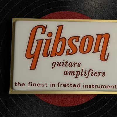Gibson Vintage Lighted Sign Vintage Finish | Reverb