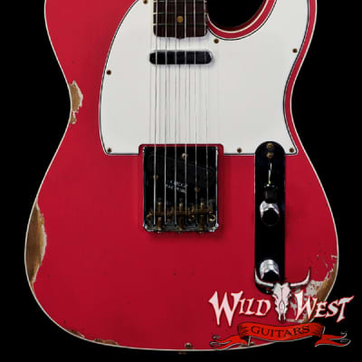 Fender Custom Shop 1962 Telecaster Custom Rosewood Slab Board Hand-Wound Pickups Relic Fiesta Red 7.10 lbs image 1